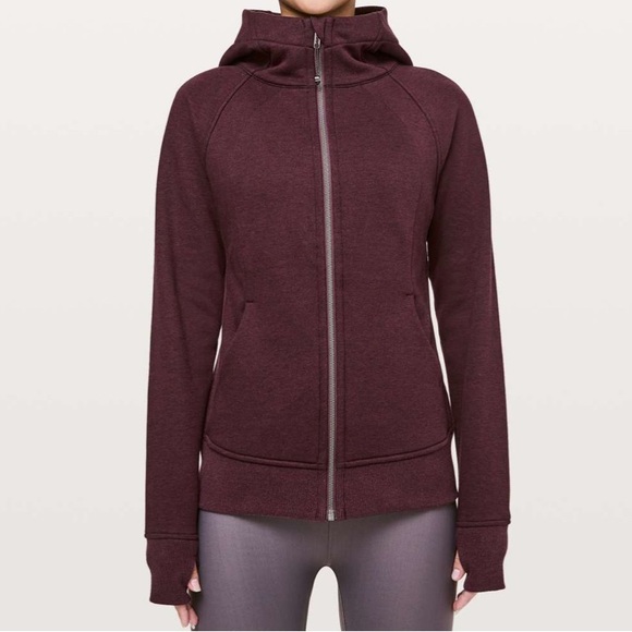 lululemon athletica Tops - Lululemon Light As Warmth Scuba Hoodie Size 6 Heathered Dark Adobe
